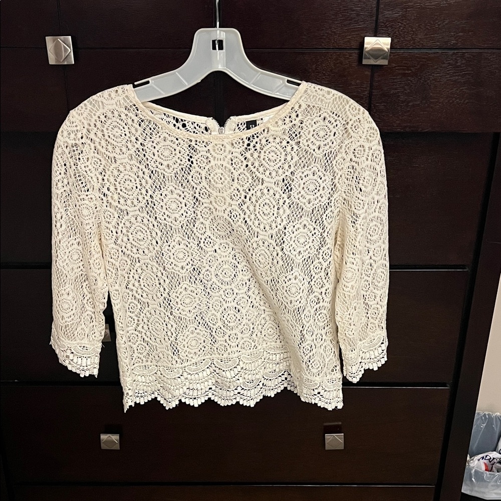 H&M Cream Crochet Blouse